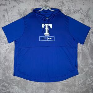 Nike Texas Rangers MLB Dri-FIT Short Sleeve Hoodie Men’s 3XL Blue